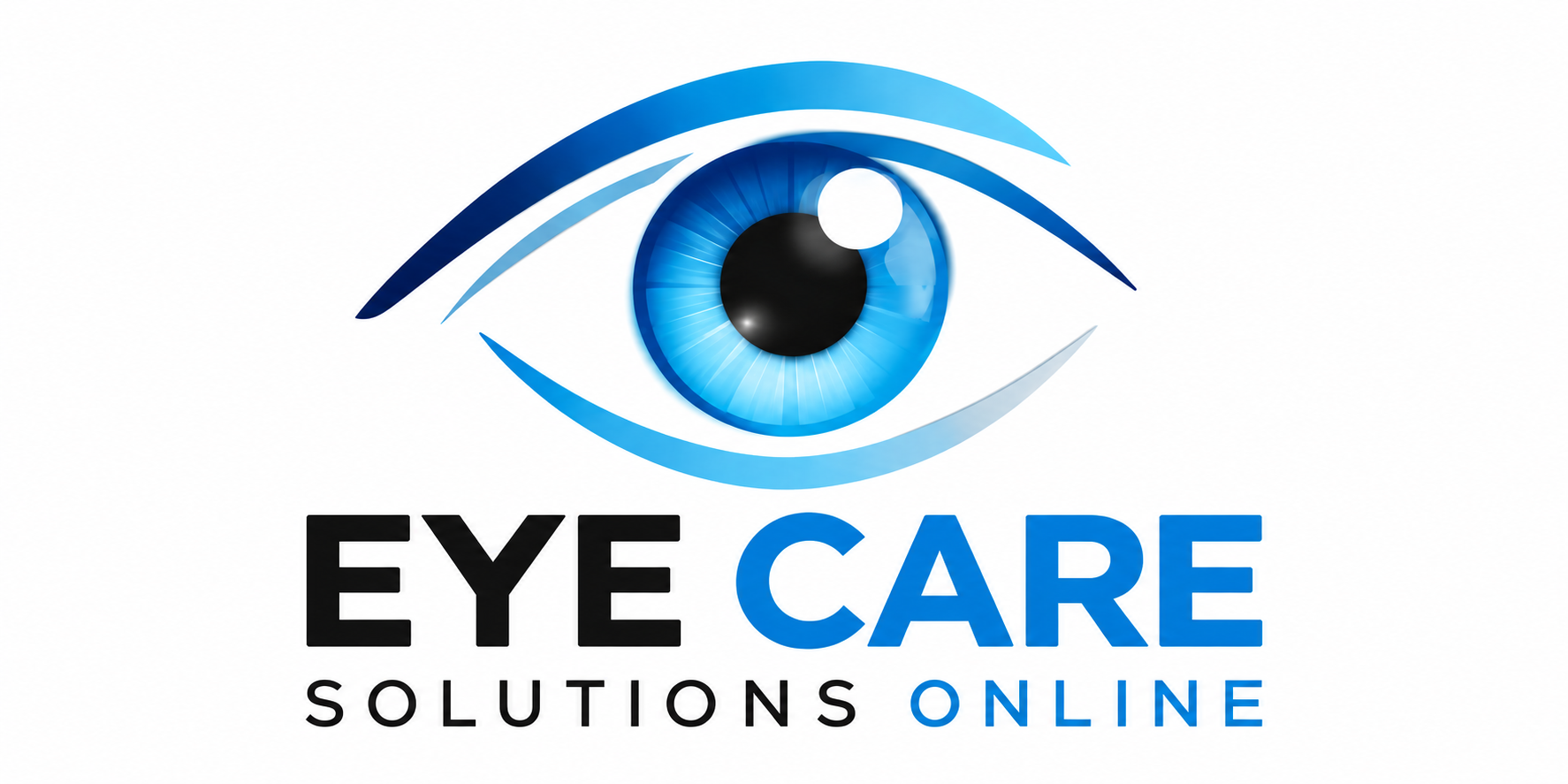 Glossy Blue Eye Care Logo